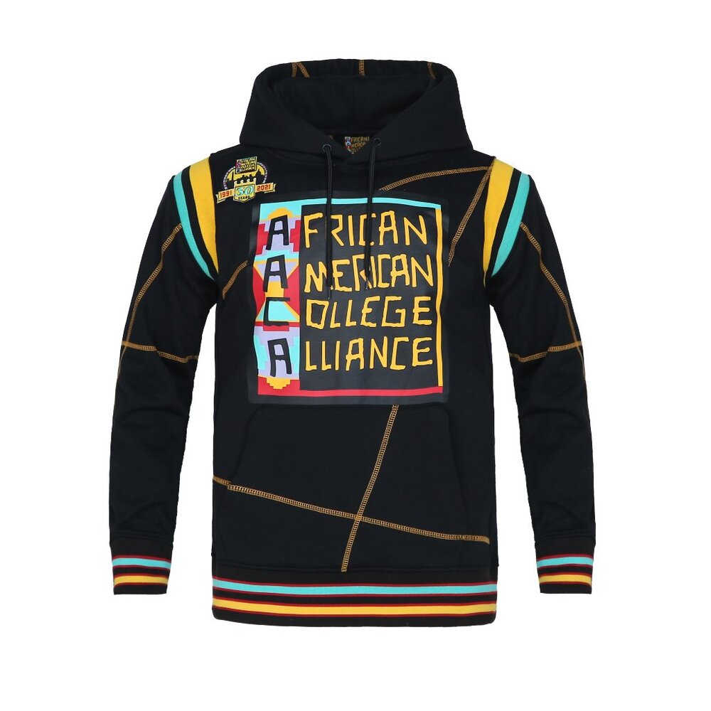 AACA 90s Style Hoodie Hip Hop Colorblock Sweatshirt HBCU Pride Gear, Black